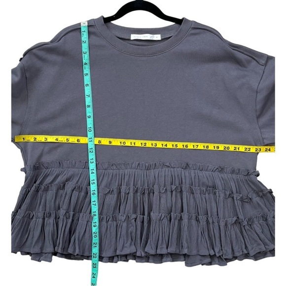 Altar'd State Blue Ruffle Sweatshirt - Picture 8 of 8